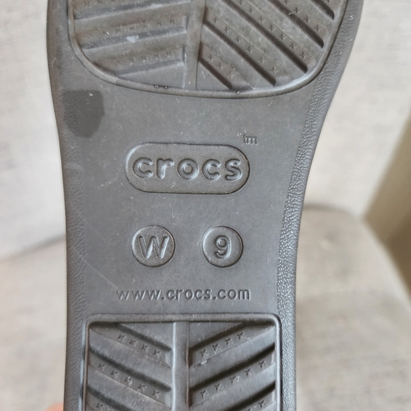 Crocs Dual Comfort Wedge Slides Sandals Sanran Brown Womens Size 9 W - Picture 6 of 10